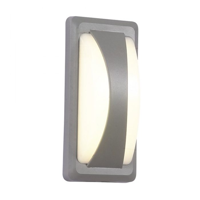 Led Επιτοίχιο Φωτιστικό Γκρί IP65 12W Φυσικό Λευκό