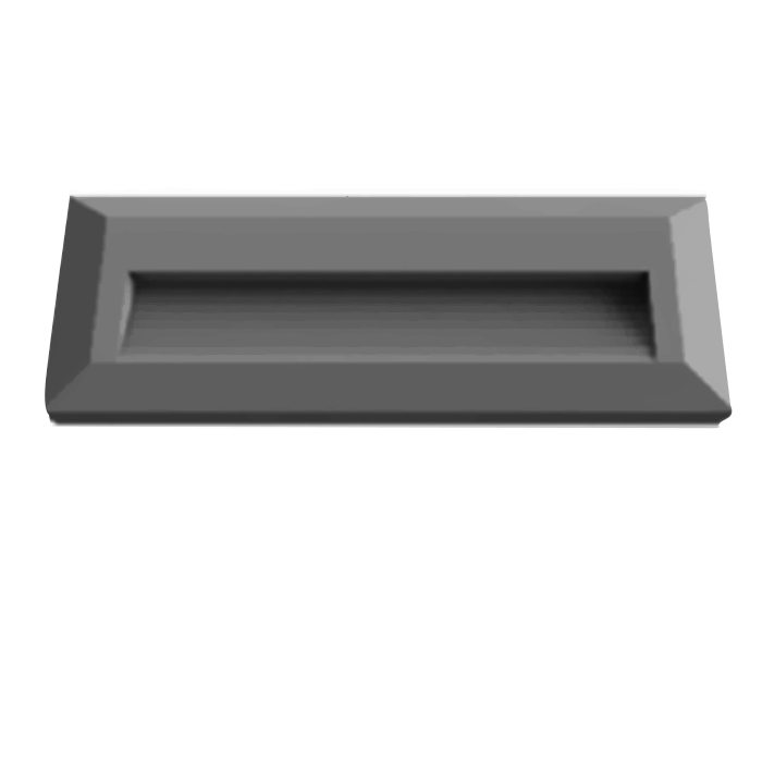 LED Φωτιστικό Για Σκάλες Rectangular Γκρί 3W Θερμό Λευκό