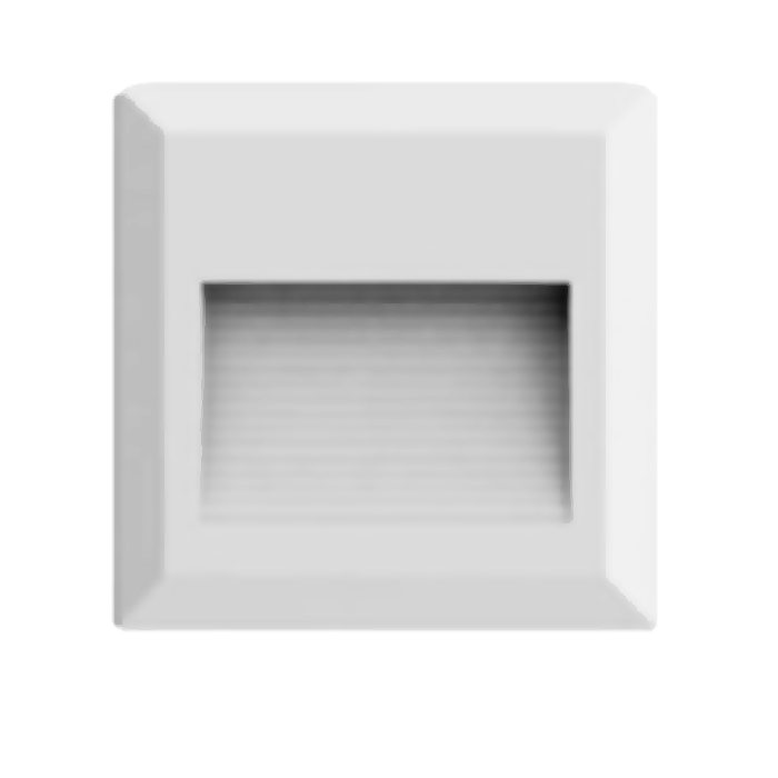 LED Φωτιστικό Για Σκάλες Τετράγωνο Λευκό 2w Θερμό Λευκό