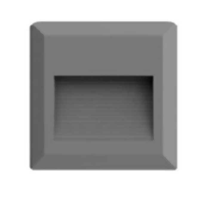 LED Φωτιστικό Για Σκάλες Τετράγωνο Γκρί 2w Θερμό Λευκό