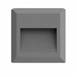 LED Φωτιστικό Για Σκάλες Τετράγωνο Γκρί 2w Θερμό Λευκό