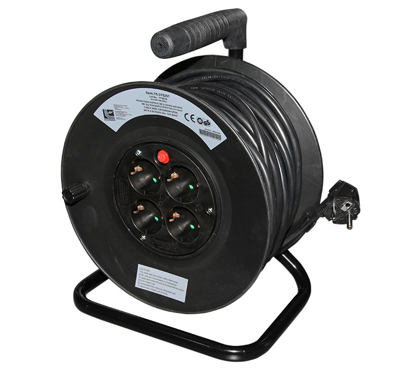 ΠΡΟΕΚΤΑΣΗ ΚΑΡΟΥΛΙ ΠΛΑΣΤΙΚΟ ΑΝΟΙΚΤΟ 4 ΠΡΙΖΕΣ 3x1.5mm² 25μ