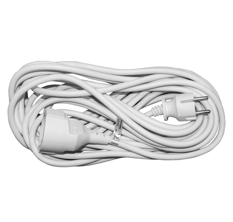 ΠΡΟΕΚΤΑΣΗ ΜΕ ΦΙΣ ΣΟΥΚΟ ΣΤΡΟΓΓΥΛΟ ΚΑΛΩΔΙΟ 3x1.50mm² 10m ΛΕΥΚΗ