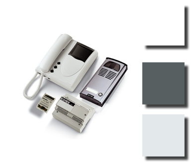 682F - Κιτ για μία οικογένεια με Α/Μ θυροτηλεόραση Giotto και μπουτονιέρα σειράς 8100 επίτοιχη, 2 αγωγών