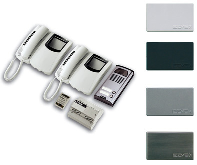 68IF/2 - Κιτ για για δύο οικογένειες με Α/Μ θυροτηλεόραση Petrarca και μπουτονιέρα σειράς 8100 επίτοιχη