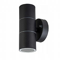 Εξωτερικό Επιτοίχιο Φωτιστικό 2xGU10 Κύλινδρος Μαύρο Σώμα 7569