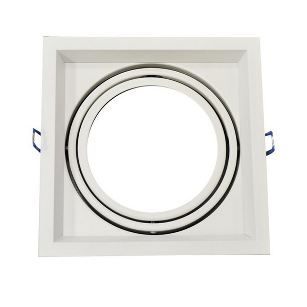 Βάση Σποτ Μονή AR111 Τετράγωνο Κινητό Νίκελ Ματ 