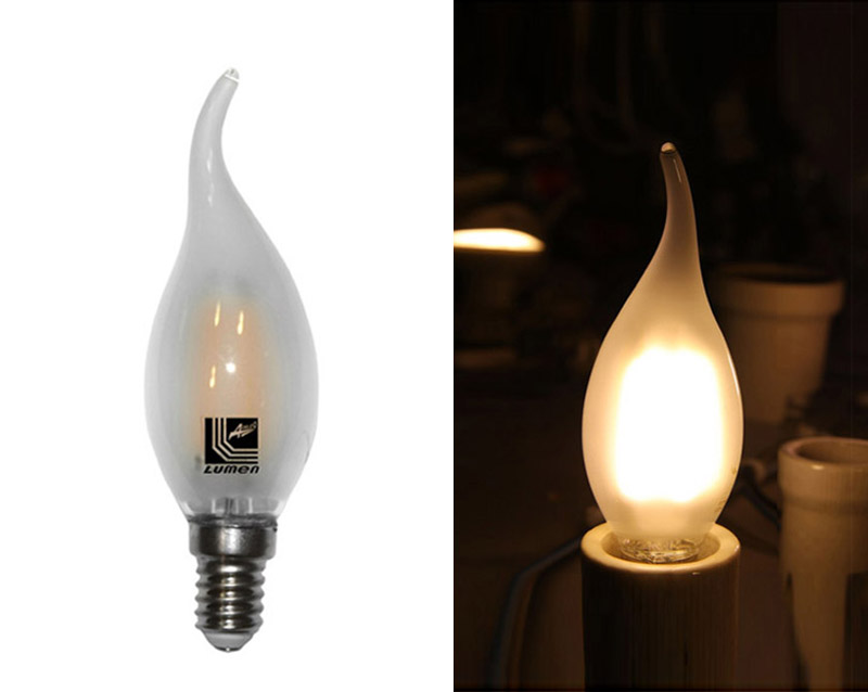 LED COG ΚΕΡΑΚΙ ΜΑΤ ΜΕ ΜΥΤΗ Ε14 4W 230V ΘΕΡΜΟ