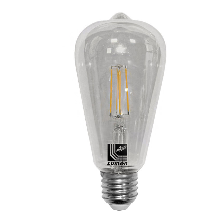 LED COG ΑΒΟΚΑΝΤΟ ST64 Φ64 ΔΙΑΦΑΝΟ Ε27 6W 230V ΘΕΡΜΟ
