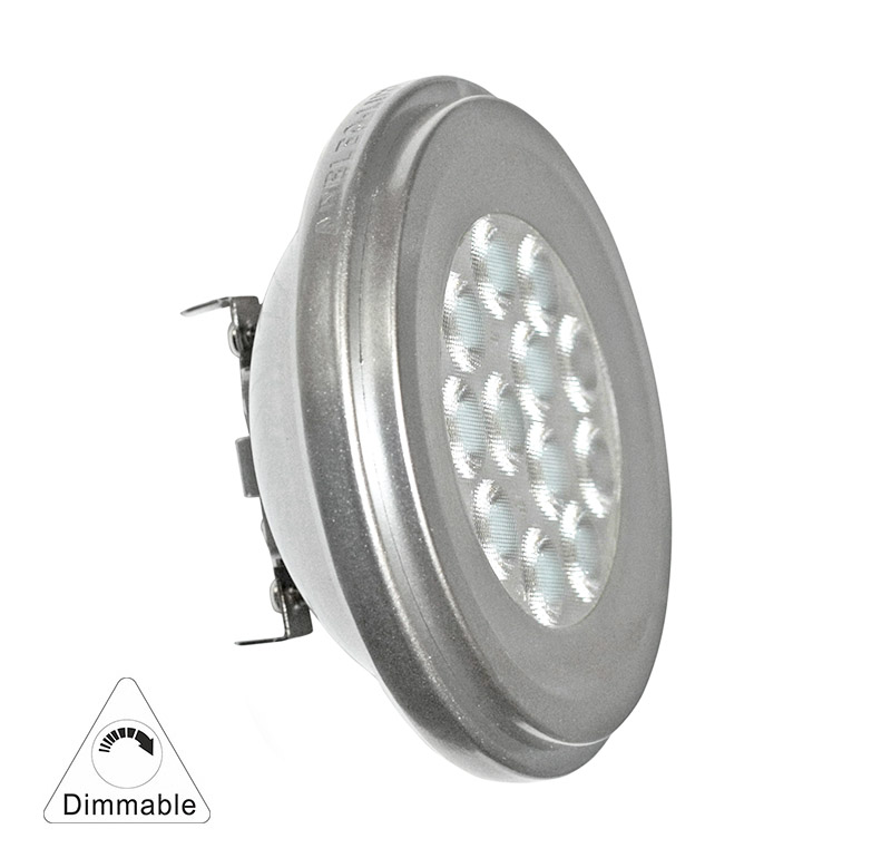 LED SMD ΑΛΟΥΜΙΝΙΟ AR111 12W 12VAC/DC ΝΤΙΜΑΡΙΖΟΜΕΝ.24° ΘΕΡΜΟ