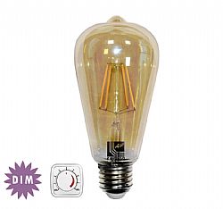 LED COG ΑΒΟΚΑΝΤΟ ΜΕΛΙ ST64 Φ64 Ε27 6W 230V ΝΤΙΜΑΡΙΖ. ΘΕΡΜΟ