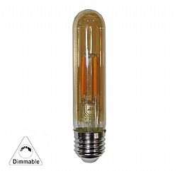 LED COG ΣΩΛΗΝΑΣ ΜΕΛΙ L:125mmD:30mm Ε27 6W 230V ΝΤΙΜ.ΘΕΡΜΟ