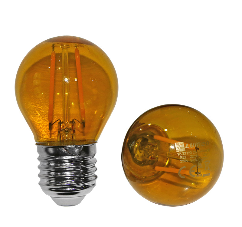 LED COG ΣΦΑΙΡΙΚΟ Ε27 2W 230V ΠΟΡΤΟΚΑΛΙ