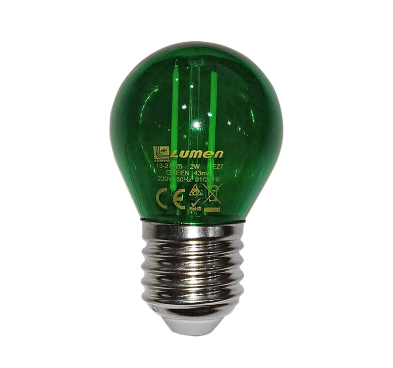 LED COG ΣΦΑΙΡΙΚΟ Ε27 4W 230V ΠΡΑΣΙΝΟ