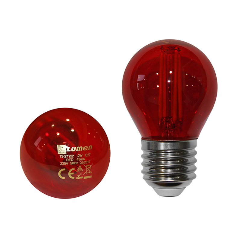 LED COG ΑΧΛΑΔΙ Ε27 6W 230V ΚΟΚΚΙΝΟ