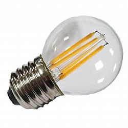 Χρώμα: Θερμό λευκό Ισχύς σε Watt: 4 Watt Leds: Filament Lumens: 400LM Βάση: Ε27 Τροφοδοσία: AC175-265V Διαστάσεις: Μήκος:7.6εκ-Διάμετρος:4.5εκ 