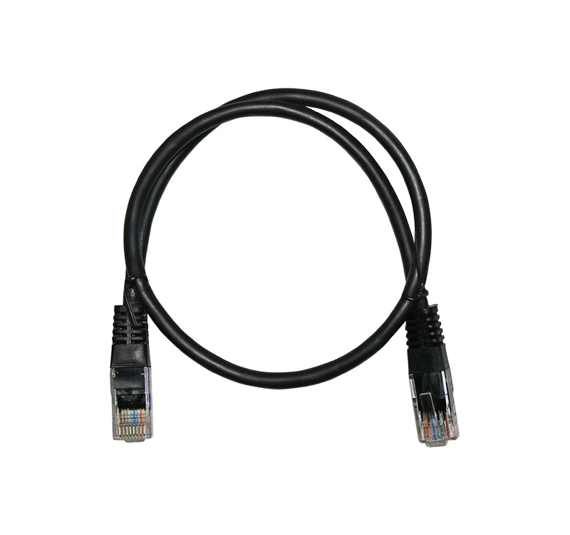 ΚΑΛΩΔΙΟ UTP Cat6 ΧΑΛΚΟΥ(CU) 4x2x7*0.16mm 0.5m PRO ΜΑΥΡΟ