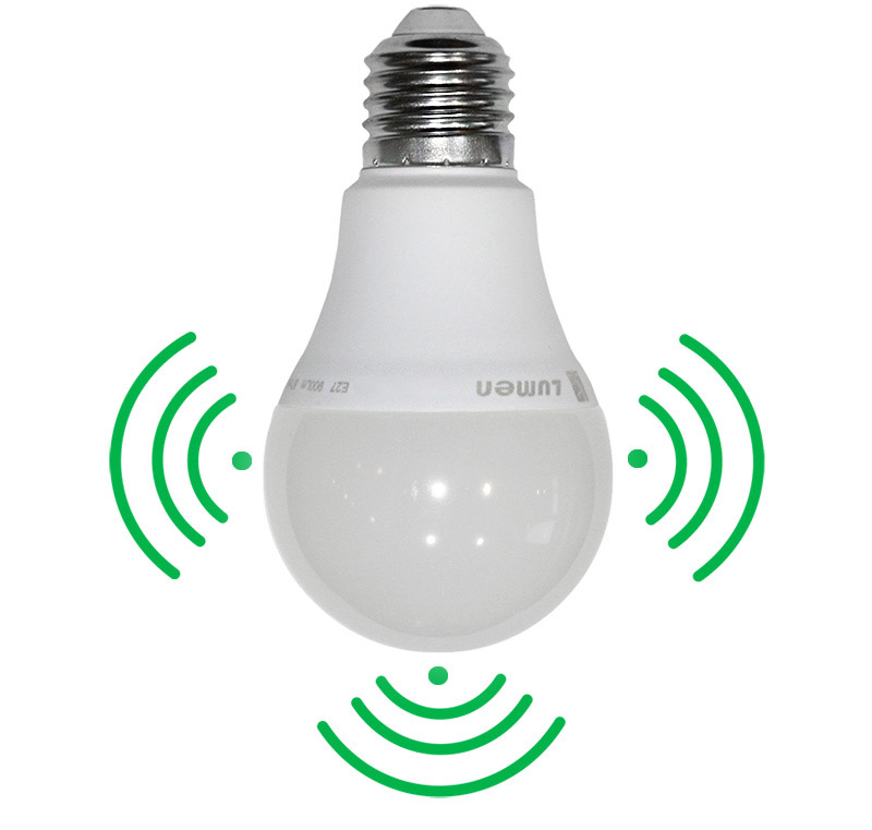 LED ΛΑΜΠΑ ΑΧΛΑΔΙ Ε27 12W 300° ME ΑΝΙΧΝ.ΚΙΝΗΣΗΣ ΜΙΚΡΟΚ.3000Κ