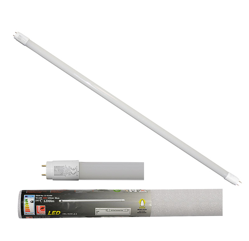 LED ΛΑΜΠΑ ΓΥΑΛΙΝΗ T8 90cm 14W 230V ΘΕΡΜΟ