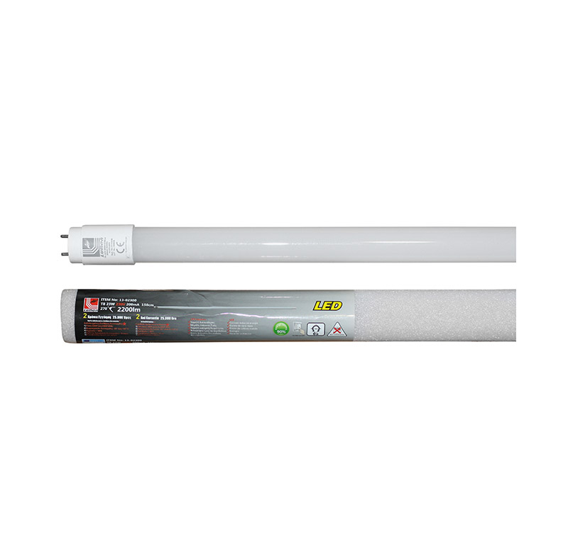LED ΛΑΜΠΑ ΓΥΑΛΙΝΗ T8 150cm 24W 230V ΘΕΡΜΟ