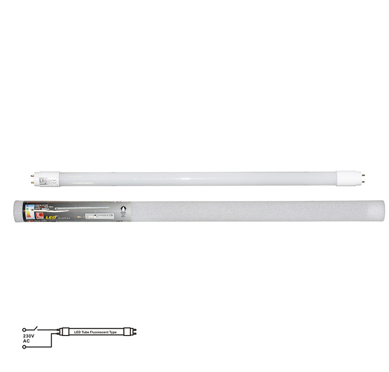 LED ΛΑΜΠΑ ΓΥΑΛΙΝΗ T8 60cm 10W 230V ΜΟΝΗΣ ΤΡΟΦΟΔΟΣΙΑΣ ΛΕΥΚΟ
