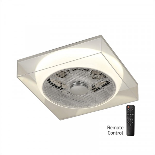 3244 Ανεμιστήρας οροφής τετράγωνος γκρι-διάφανο SPOTLIGHT