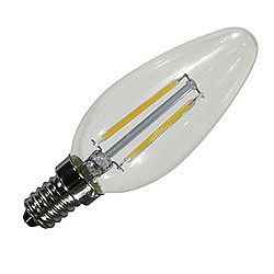 Filament E14 Λάμπα Led Κερί 4W 400Lm Θερμό λευκό Dimmable 