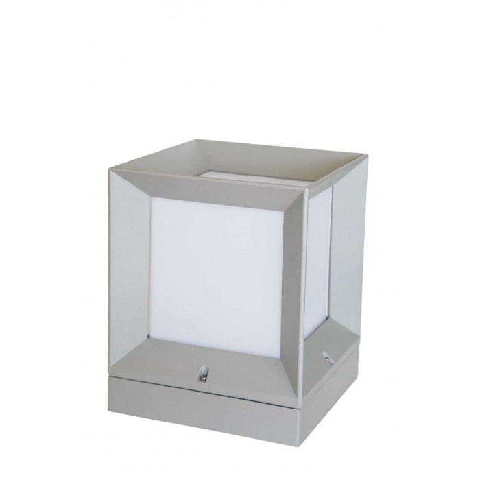 ΦΩΤΙΣΤΙΚΟ ΑΠΛΙΚΑ ΕΔΑΦΟΥΣ ΤΕΤΡΑΓΩΝΗ ΜΙΚΡΗ ΓΙΑ ΛΑΜΠΕΣ ΜΕ ΝΤΟΥΙ E27 230V ΑΣΗΜΙ ΣΤΕΓΑΝΗ IP44 