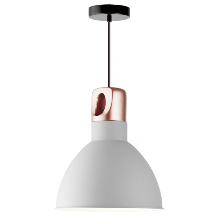 ΦΩΤΙΣΤΙΚΟ ΟΡΟΦΗΣ ΚΡΕΜΑΣΤΟ ΜΟΝΟΦΩΤΟ ΜΕΤΑΛΛΙΚΟ ΓΚΡΙ / ΧΑΛΚΟΣ ΜΕ ΝΤΟΥΙ E27 230V Φ320mm