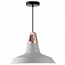 ΦΩΤΙΣΤΙΚΟ ΟΡΟΦΗΣ ΚΡΕΜΑΣΤΟ ΜΟΝΟΦΩΤΟ ΜΕΤΑΛΛΙΚΟ ΓΚΡΙ / ΧΑΛΚΟΣ ΜΕ ΝΤΟΥΙ E27 230V Φ400mm