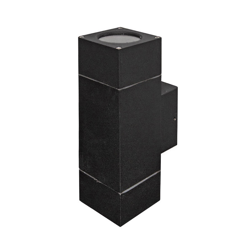 ΣΠΟΤ ΑΛΟΥΜ ΔΙΠΛΗΣ ΚΑΤΕΥΘΥΝΣΗΣ ΤΕΤΡΑΓΩΝΟ ΕΠΙΤΟΙΧΟ GU10 ΜΑΥΡΟ