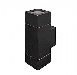 ΣΠΟΤ ΑΛΟΥΜ ΔΙΠΛΗΣ ΚΑΤΕΥΘΥΝΣΗΣ ΤΕΤΡΑΓΩΝΟ ΕΠΙΤΟΙΧΟ GU10 ΜΑΥΡΟ