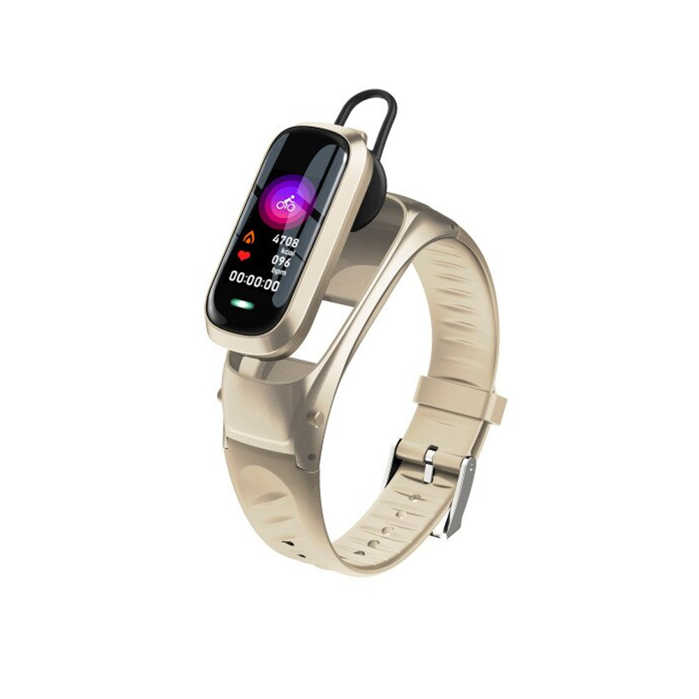 Smart bracelet No brand B9, 23mm, Bluetooth handsfree, IP52, Χρυσό χρώμα