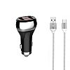 Φορτιστή αυτοκινήτου LDNIO C2, 2xUSB QC3.0, με καλώδιο Micro USB, Μαύρο