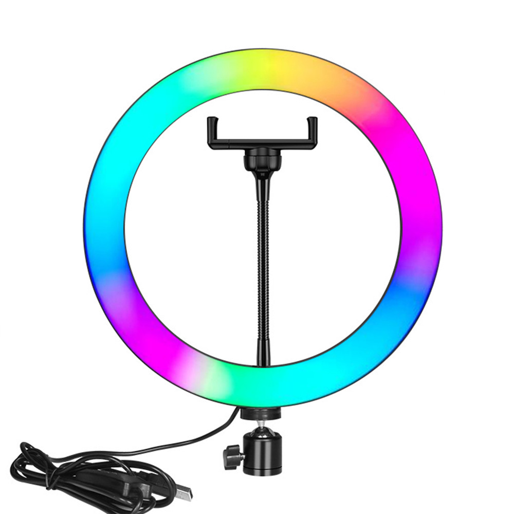 LED Ring light No brand M33, 33cm, RGB, 25W, Black - 40126