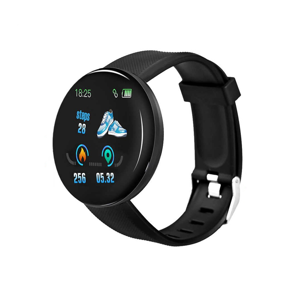 Smartwatch No brand D18, 44mm, Bluetooth, IP67, Μαυρο - 73051