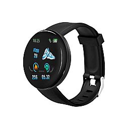 Smartwatch No brand D18, 44mm, Bluetooth, IP67, Μαυρο - 73051