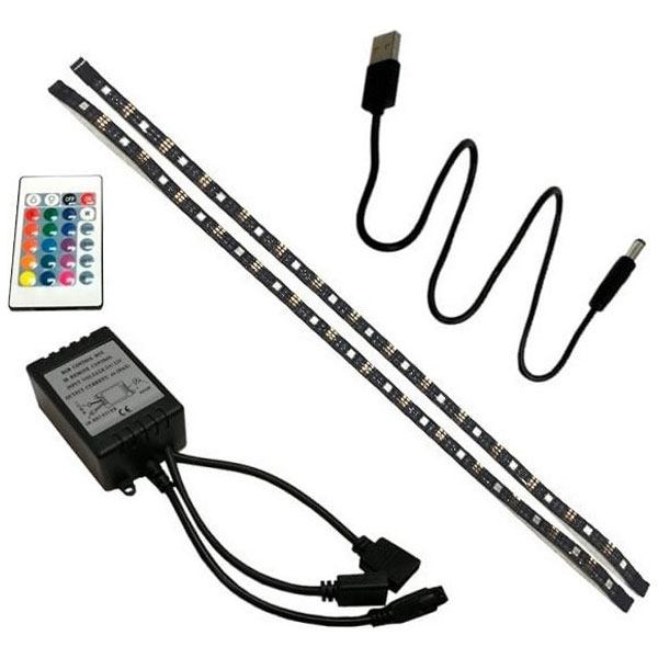 Ταινία LED USB κρυφού φωτισμού για TV με Τηλεχειριστήριο SMD5050 (5V) RGB 2x50cm Spot Light