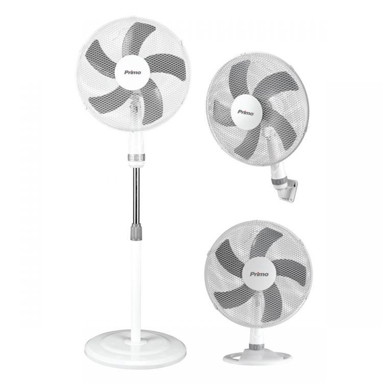 Ανεμιστήρας Ορθοστάτης 3 σε 1 PRSF-80450 16'' 40cm Λευκό - Γκρι