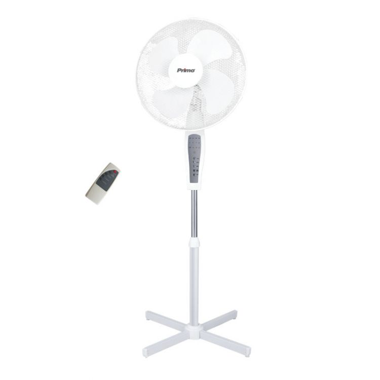 Ανεμιστήρας Ορθοστάτης 16'' 40CM PRSF-80504 Primo Λευκός Με Τηλεχειριστήριο 50W