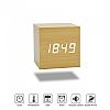 LUCAS 5004 Ξύλινο ψηφιακό ρολόι-ξυπνητήρι κύβος 