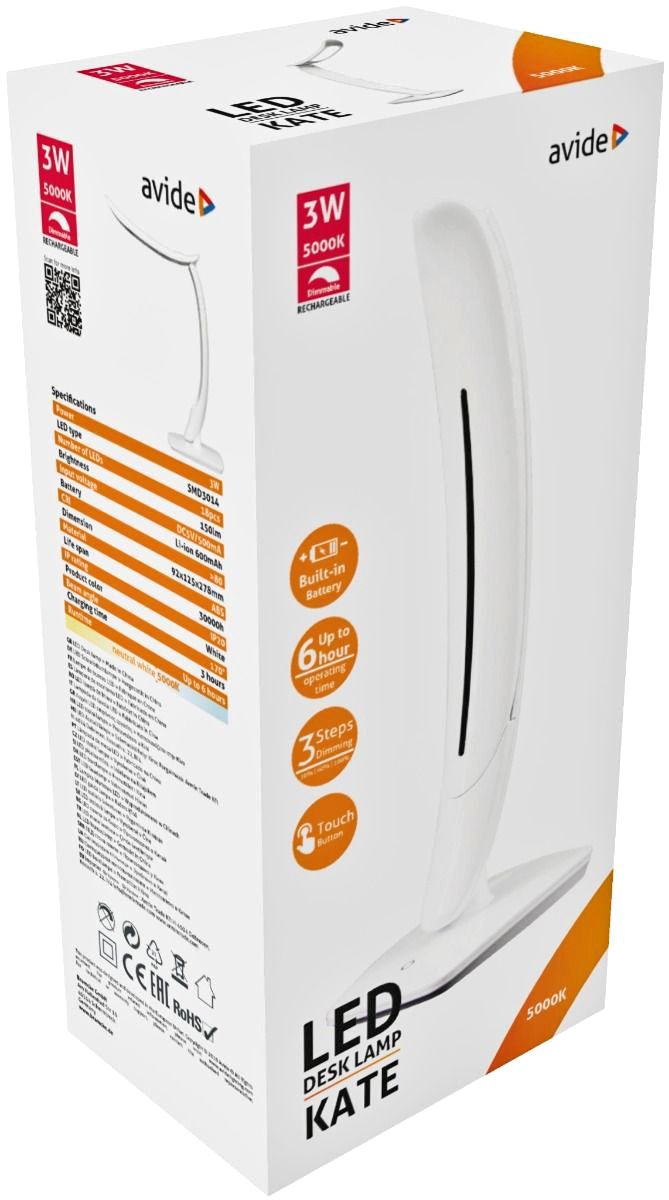 Avide LED Desk Lamp Kate White 3W