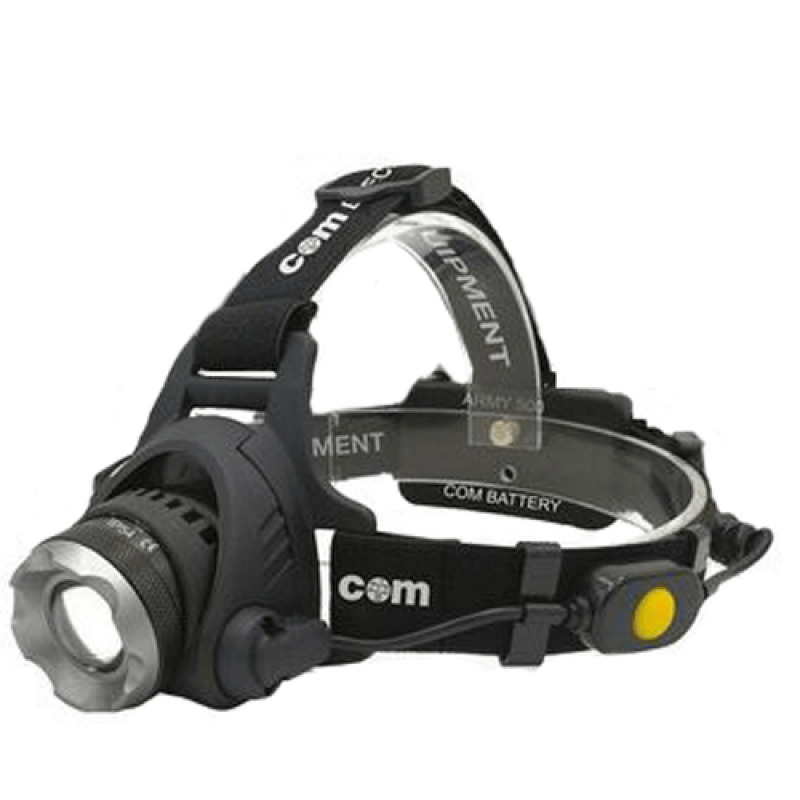 Επαναφορτιζόμενος φακός κεφαλής LED COM Army 500