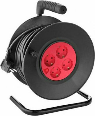 Μπαλαντέζα Καρούλι 4 Θέσεων με Καλώδιο 50m Διατομής 3x2.5mm² Μαύρη