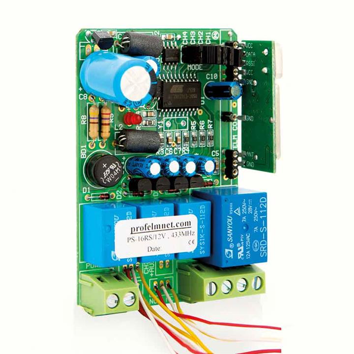 Profelmnet PS-16RS Δέκτης Τετρακάναλος 12-24VAC/DC Σταθερής Κωδικοποίησης 433.92MHz