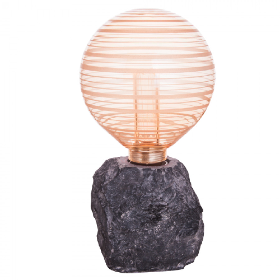 ΑΝΘΡΑΚΙ ΜΑΡΜΑΡΙΝΟΣ ΕΠΙΤΡΑΠΕΖΙΟΣ ΚΥΒΟΣ E27|Φ95MM|1.8MT ΜΑΥΡΟ ΚΑΛΩΔΙΟ + ΙΙ ΦΙΣ + ΔΙΑΚΟΠΤΑΚΙ