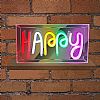 NEON LED STRIPS HAPPY NEON@TRANSPARENT FRAME|USB ΚΑΛΩΔΙΟ 1MT|5V