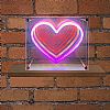NEON LED STRIPS HEART NEON@TRANSPARENT FRAME|USB ΚΑΛΩΔΙΟ 1MT|5V