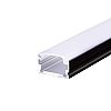BLACK MICRO ALUMINUM PROFILE WITH OPAL PC DIFFUSER 2m/pc
