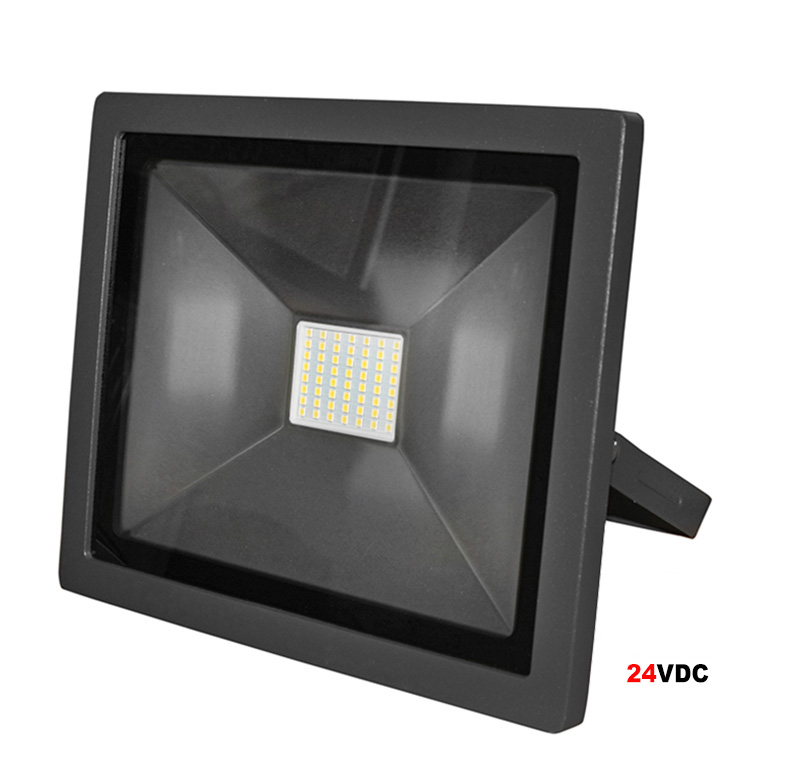 ΠΡΟΒΟΛ.LED-SMD slim 50W 12/24VDC 4000K ΛΕΥΚΟ IP65 ΑΝΘΡΑΚΙ